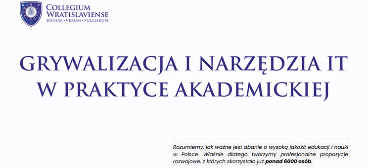 Informacja o szkoleniu "Gamifikacja w edukacji akademickiej"