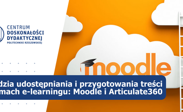 Informacja o Dydaktycznym Czwarku i temacie wystąpienia: Narzędzia udostępniania i przygotowania treści w ramach e-learningu: Moodle i Articulate360
